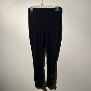 Black Leggings with Tie Up Detail